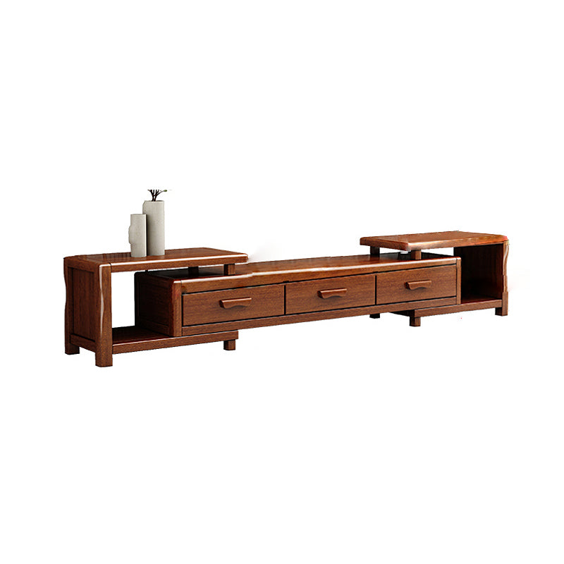 Traditional Style TV Stand Brown TV Console with Drawers for Living Room