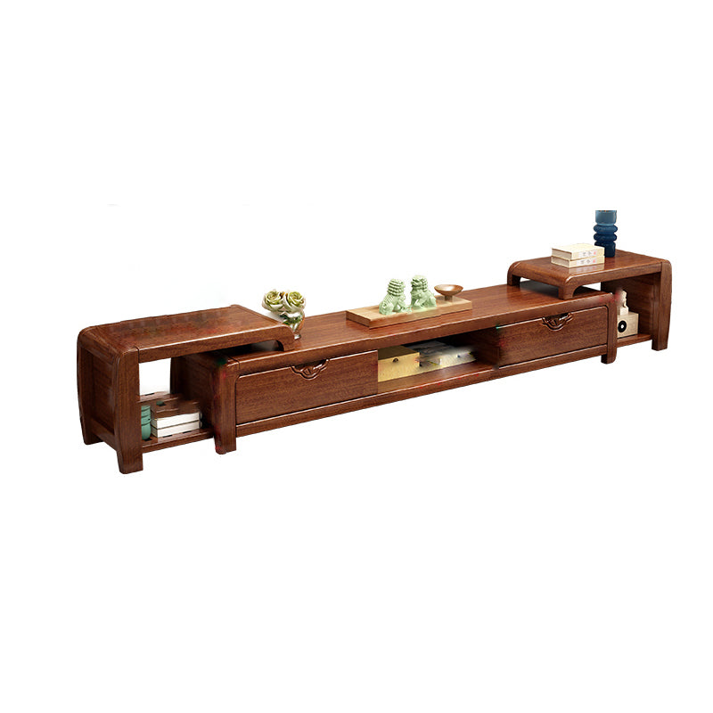 Traditional Style TV Stand Brown TV Console with Drawers for Living Room