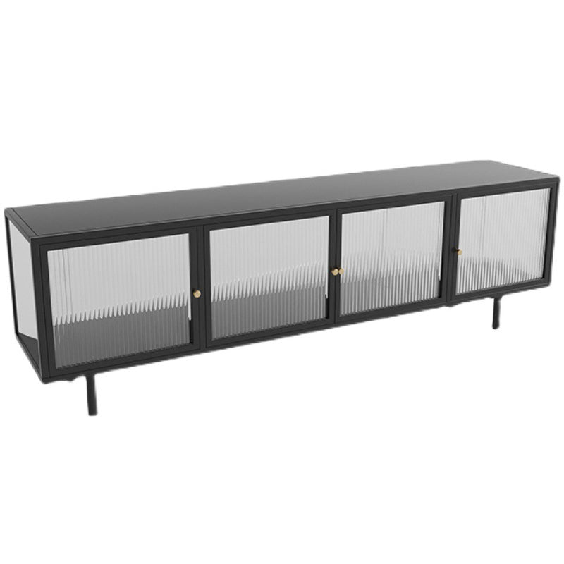 Industrial Metal TV Stand Enclosed Storagee TV Stand Console with Doors