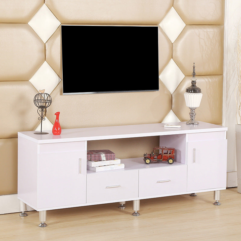 Scandinavian Style Wood TV Stand Open Storage TV Console with Shelves