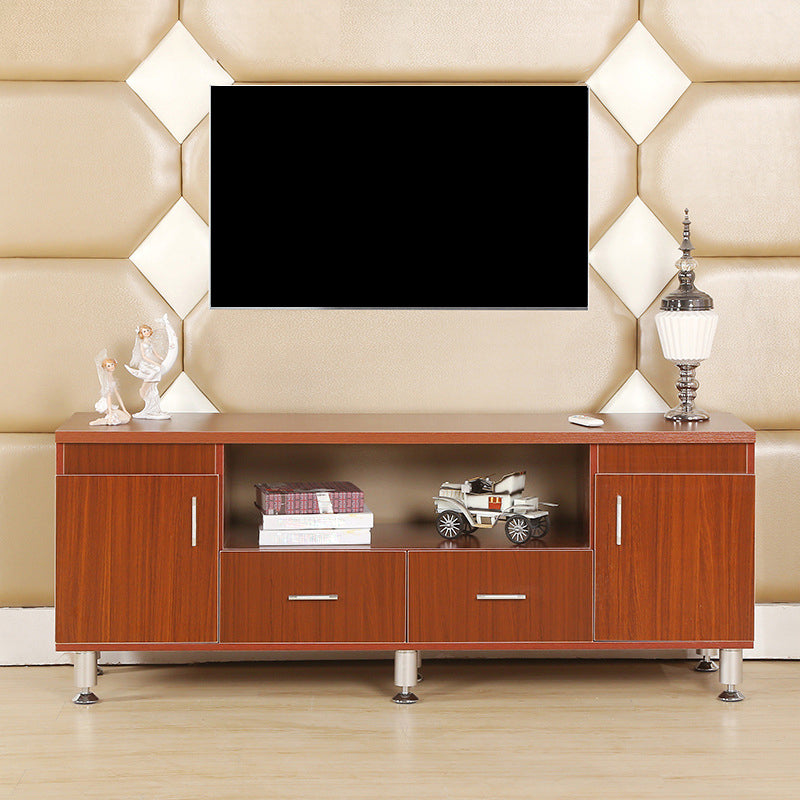 Scandinavian Style Wood TV Stand Open Storage TV Console with Shelves