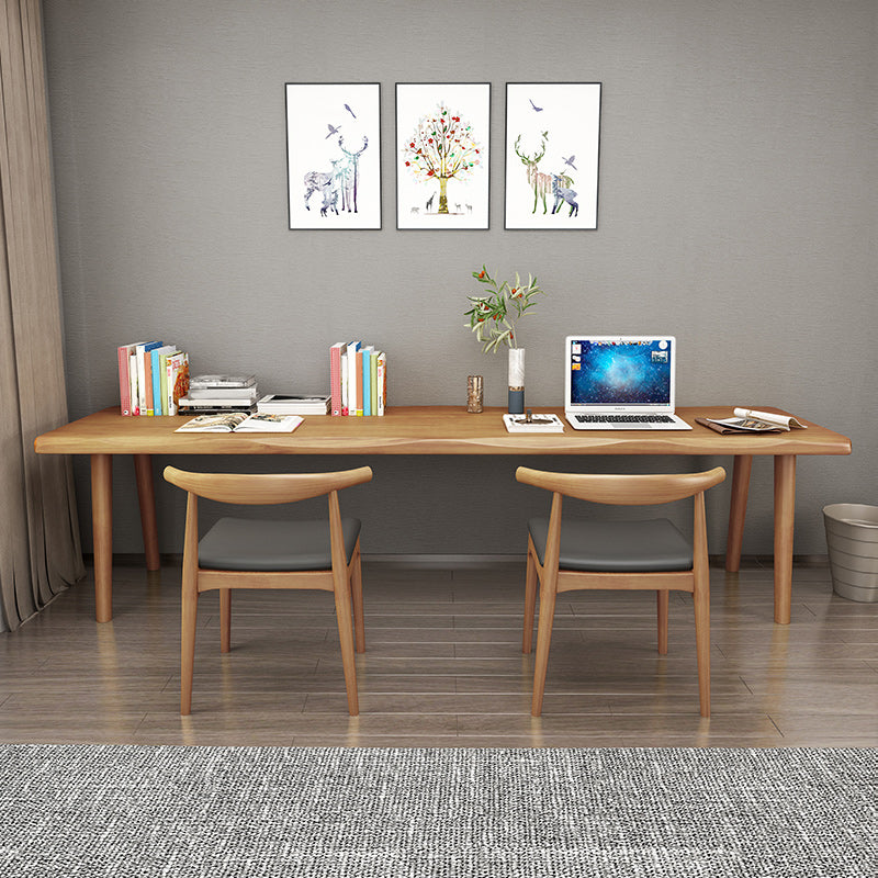 Modern Style Parsons Writing Desk Solid Wood Office Desk for Home