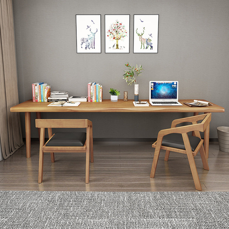 Modern Style Parsons Writing Desk Solid Wood Office Desk for Home