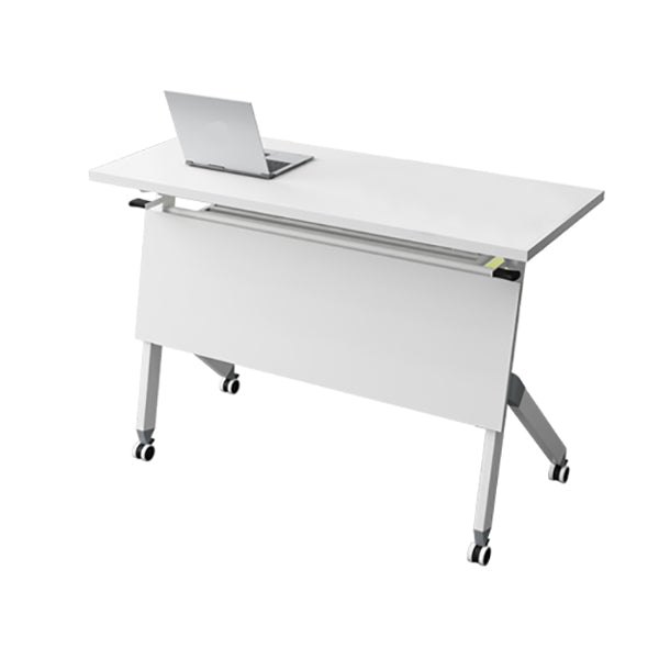 Manufactured Wood Rectangle Folding Desk Contemporary Office Desk with Wheels