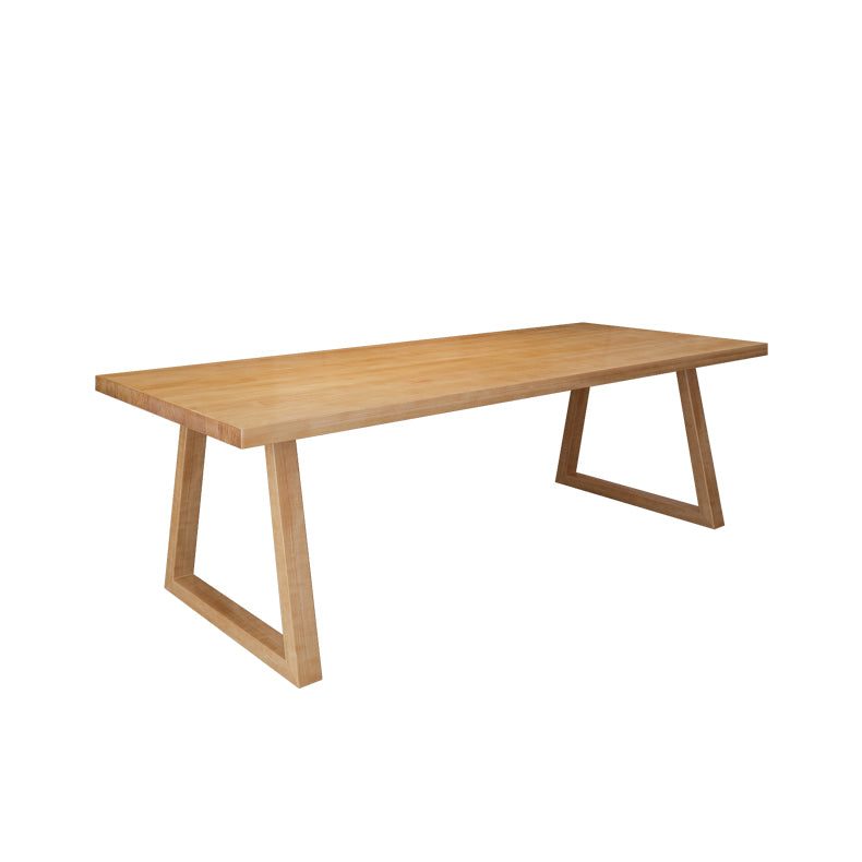 Modern Rectangular Writing Desk Solid Wood Sled Base Office Desk