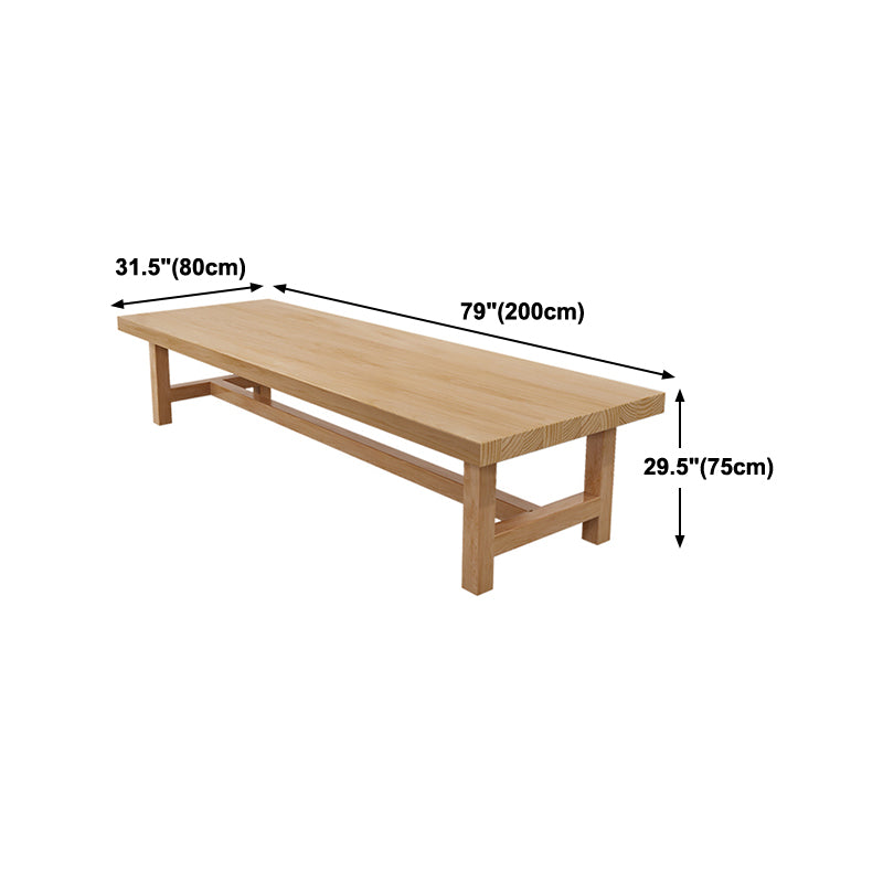 Solid Wood Rectangular Meeting Table Home Office Modern Work Desk