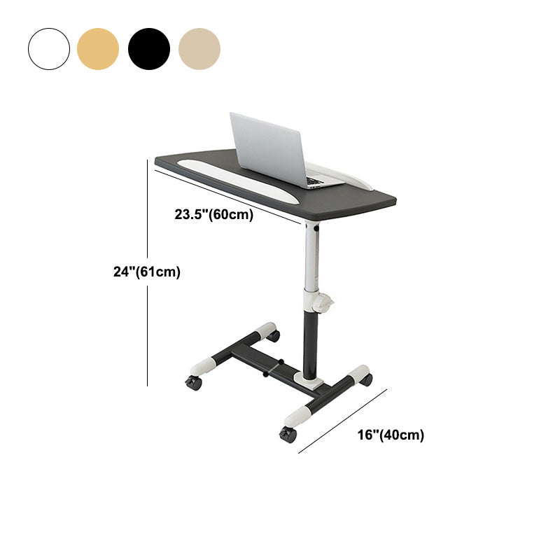 Curved Manufactured Wood Writing Desk Adjustable Desk with Caster Wheels,23.6"L x 15.7"W