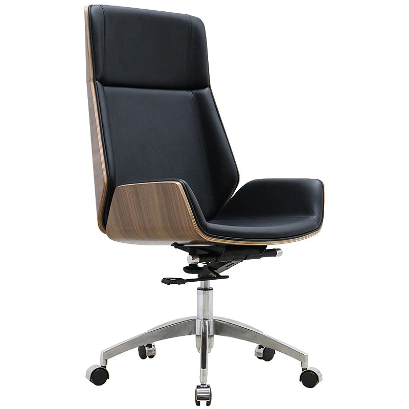 Chrome Metal Modern Task Chair with Wheels Executive Ergonomic Desk Chair