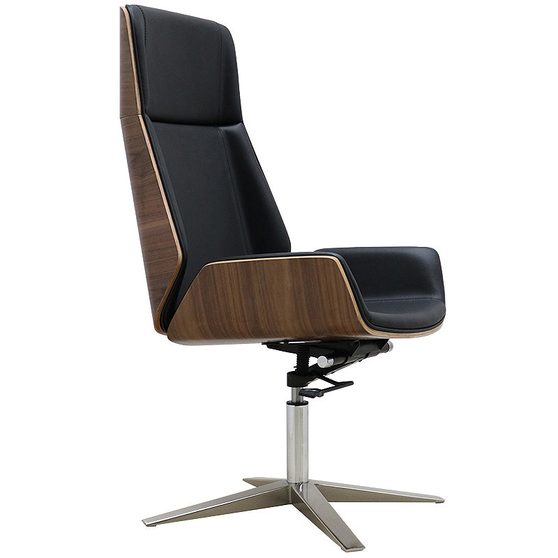 Chrome Metal Modern Task Chair with Wheels Executive Ergonomic Desk Chair