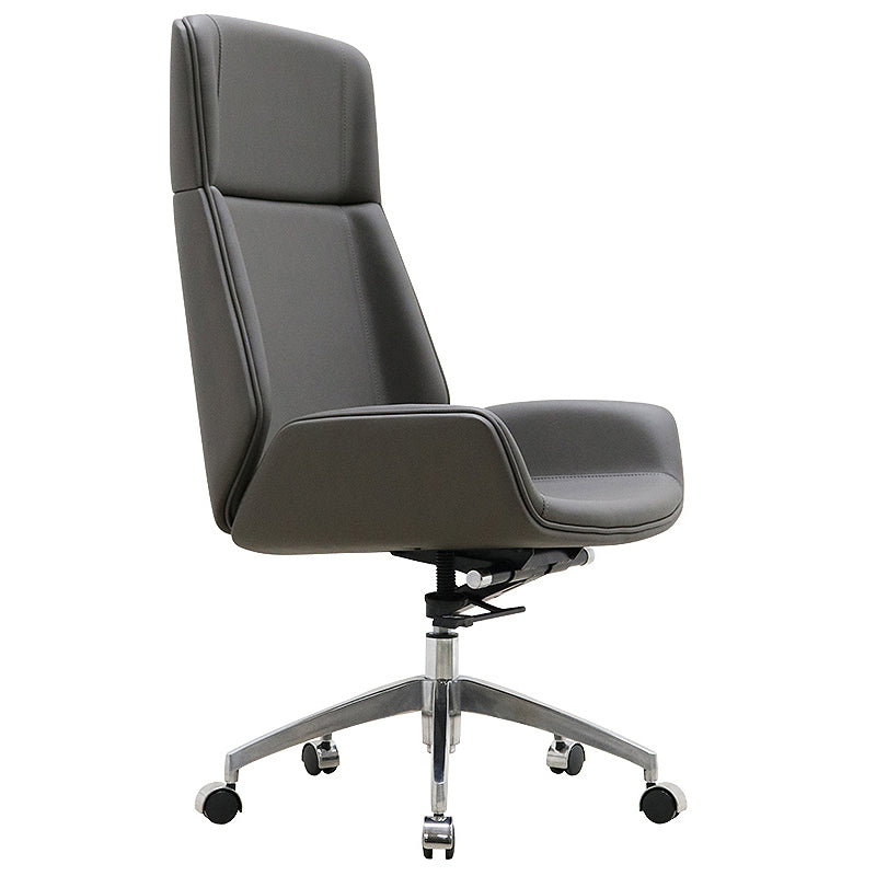 Chrome Metal Modern Task Chair with Wheels Executive Ergonomic Desk Chair