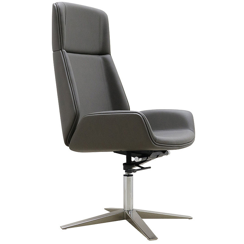 Chrome Metal Modern Task Chair with Wheels Executive Ergonomic Desk Chair