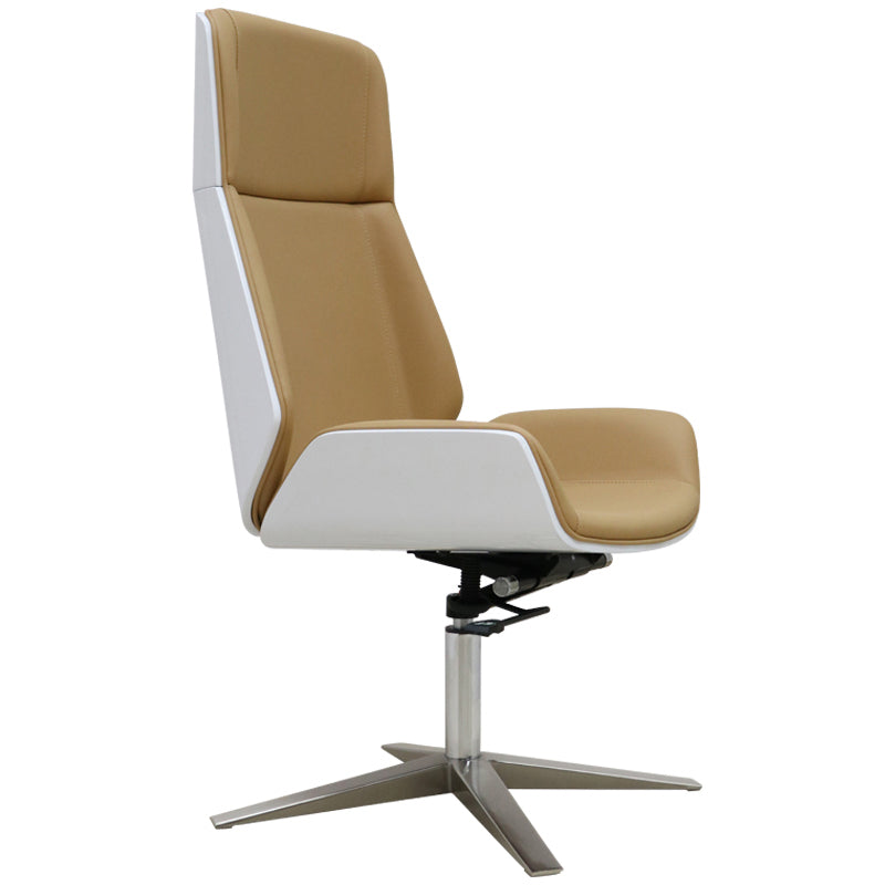 Chrome Metal Modern Task Chair with Wheels Executive Ergonomic Desk Chair