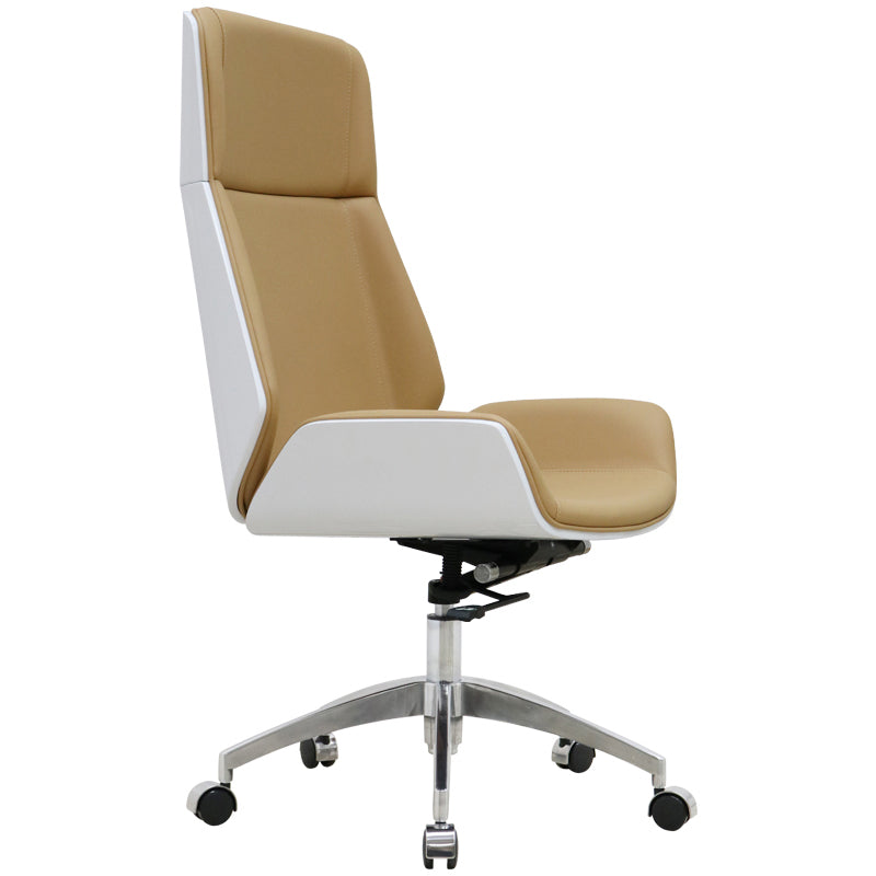 Chrome Metal Modern Task Chair with Wheels Executive Ergonomic Desk Chair