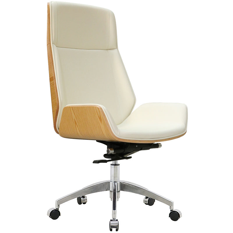 Chrome Metal Modern Task Chair with Wheels Executive Ergonomic Desk Chair