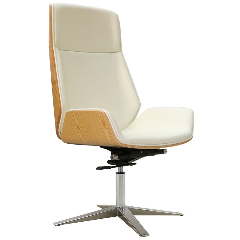 Chrome Metal Modern Task Chair with Wheels Executive Ergonomic Desk Chair