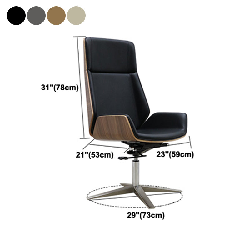 Chrome Metal Modern Task Chair with Wheels Executive Ergonomic Desk Chair