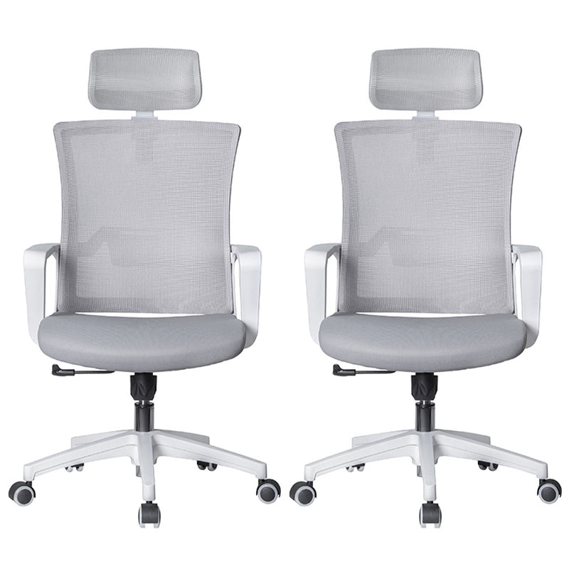 Ergonomic Mesh Desk Chair Contemporary Fixed Arms Chair for Home Office