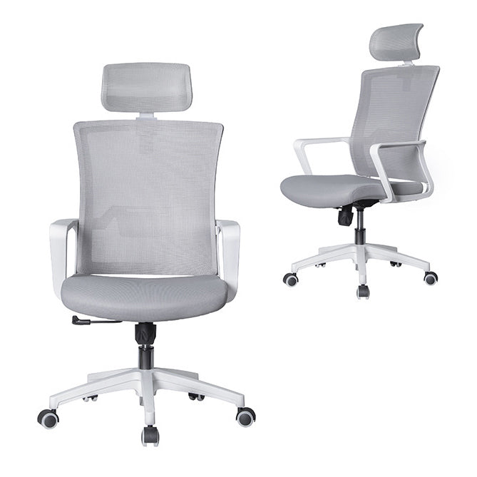 Ergonomic Mesh Desk Chair Contemporary Fixed Arms Chair for Home Office