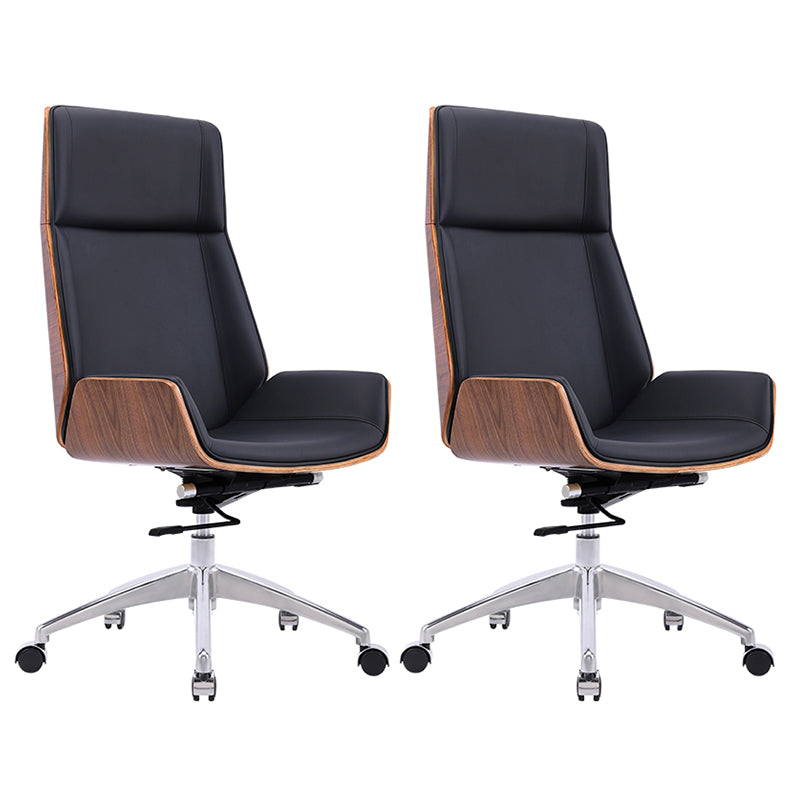 Contemporary High Back Chair Ergonomic Executive Leather Chair