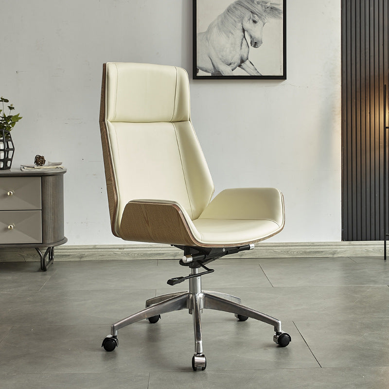 Contemporary High Back Chair Ergonomic Executive Leather Chair