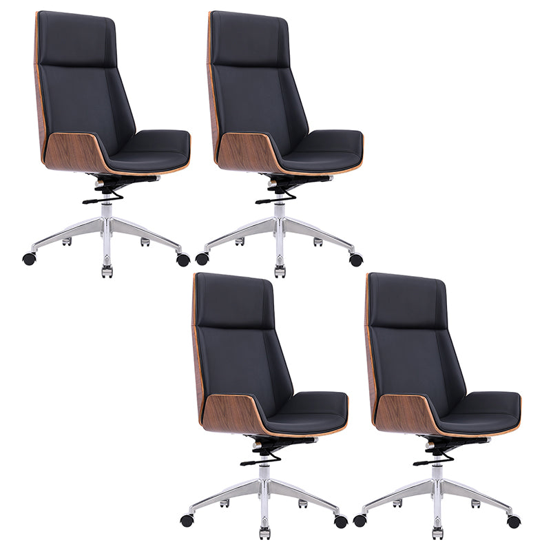 Contemporary High Back Chair Ergonomic Executive Leather Chair