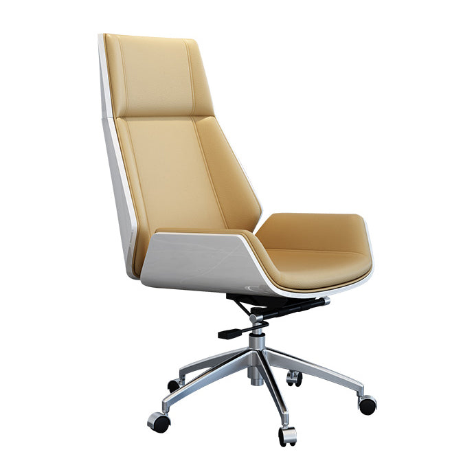 Contemporary High Back Chair Ergonomic Executive Leather Chair