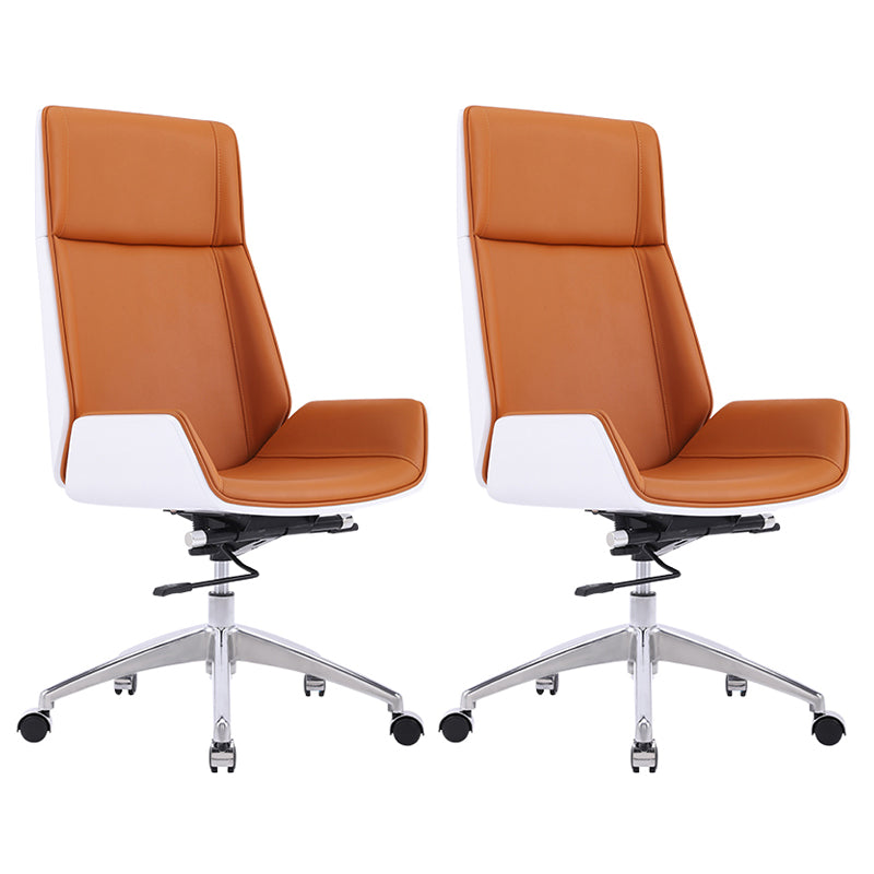 Contemporary High Back Chair Ergonomic Executive Leather Chair