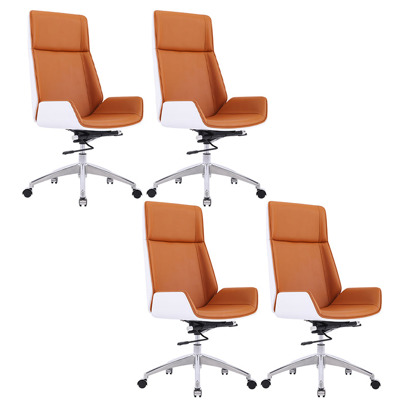 Contemporary High Back Chair Ergonomic Executive Leather Chair