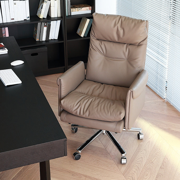 Height-adjustable Managers Chair Ergonomic Adjustable Executive Leather Chair