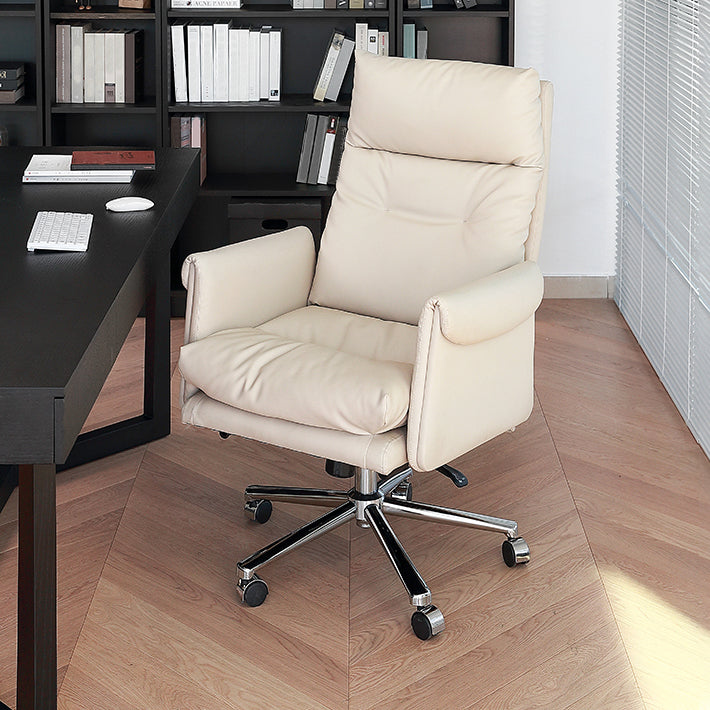 Height-adjustable Managers Chair Ergonomic Adjustable Executive Leather Chair