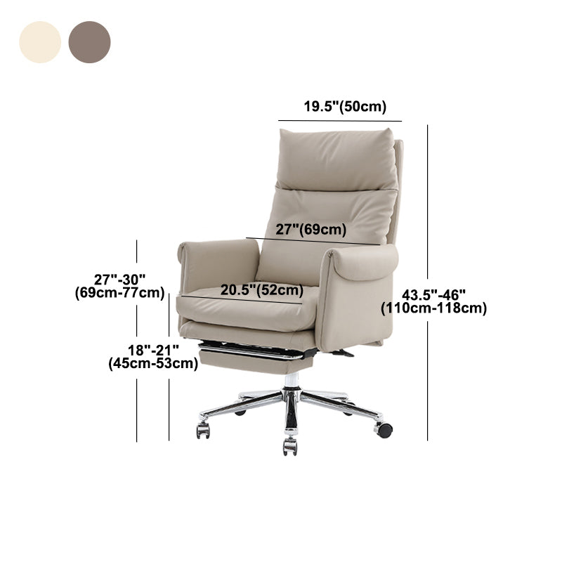 Height-adjustable Managers Chair Ergonomic Adjustable Executive Leather Chair