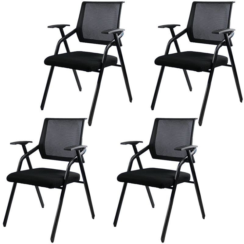 Mid Back Mesh Conference Chair Ergonomic Fixed Arms Chair for Office