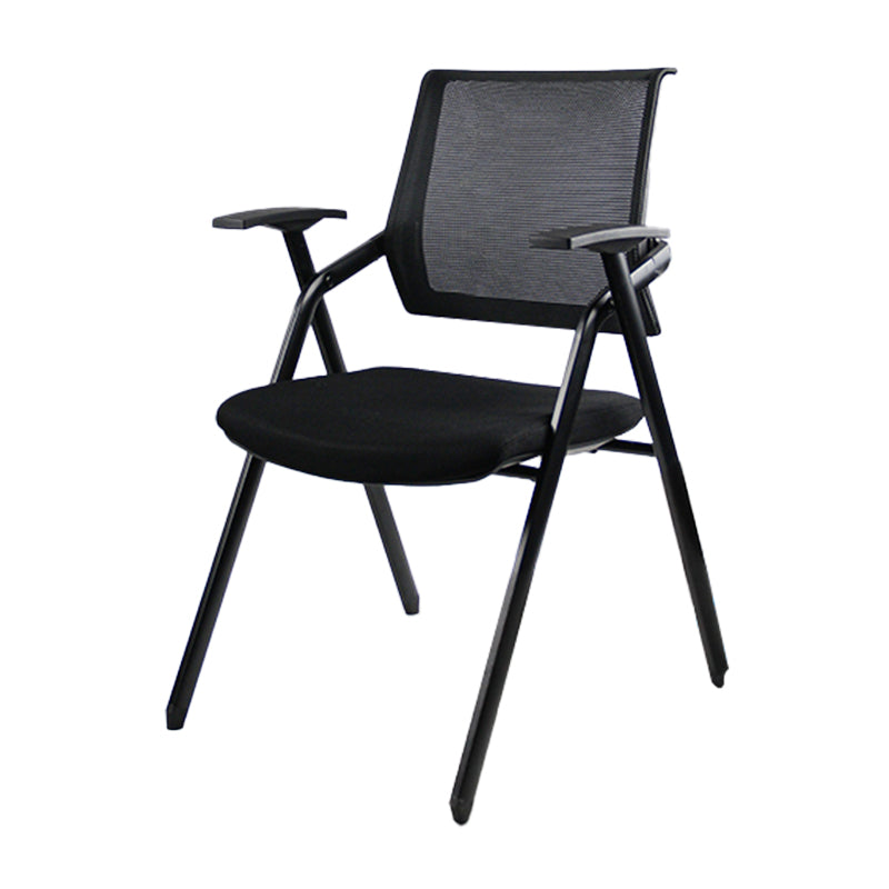 Mid Back Mesh Conference Chair Ergonomic Fixed Arms Chair for Office