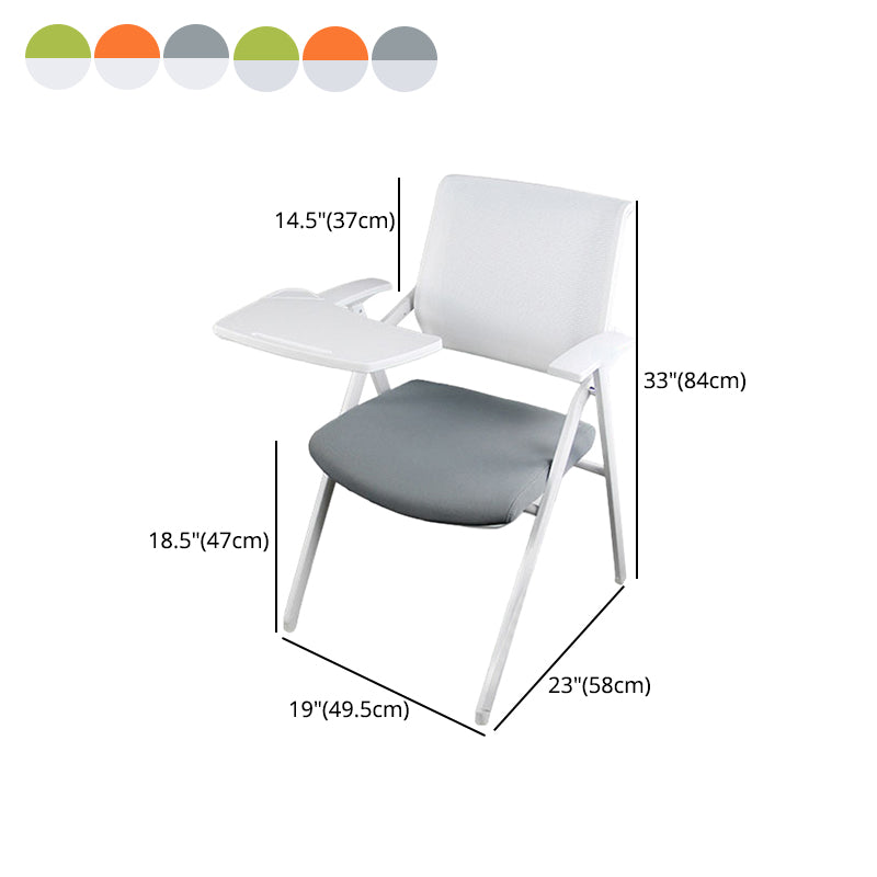 Ergonomic Mesh Conference Chair Mid Back Fixed Arms Chair for Home Office