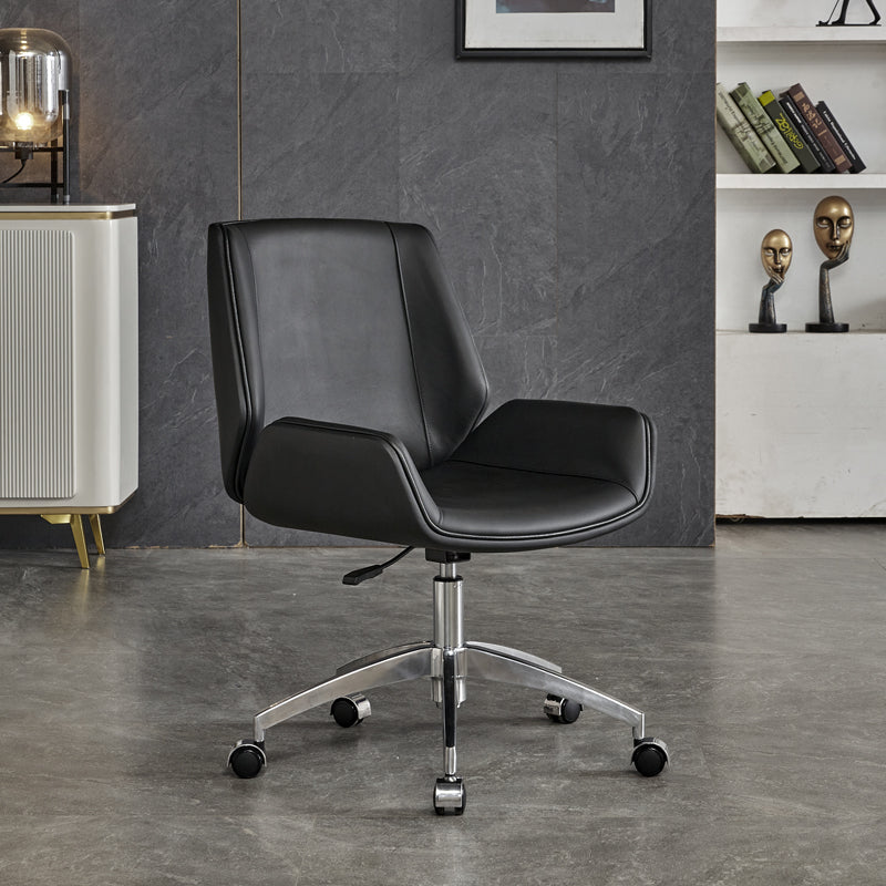 Contemporary Mid-back Conference Chair Ergonomic Swivel Wheels Chair