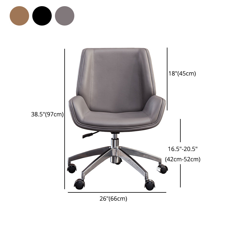 Contemporary Mid-back Conference Chair Ergonomic Swivel Wheels Chair