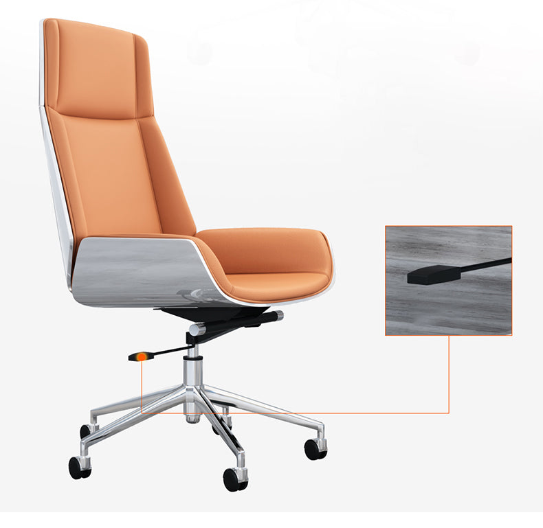 Contemporary Office Chair with Silver Metal Frame Ergonomic Computer Chair