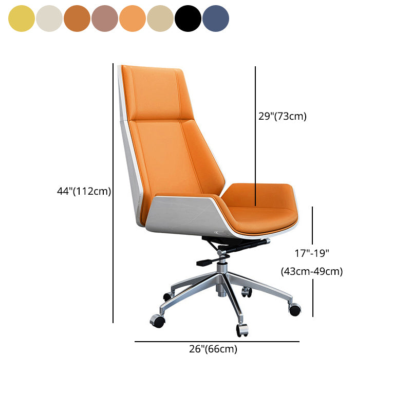 Contemporary Office Chair with Silver Metal Frame Ergonomic Computer Chair