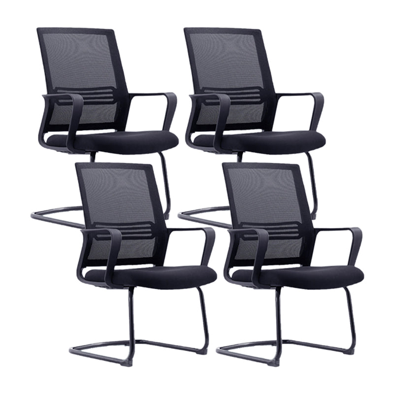 Modern Metal Conference Chair with Mid Back Breathable AirGrid Home Office Chair