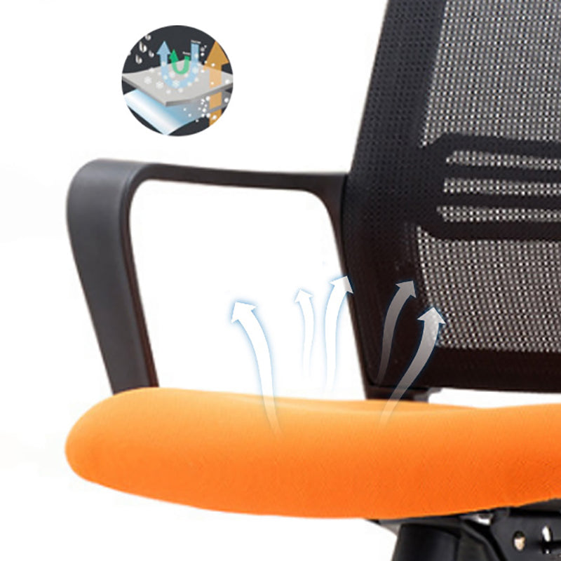 Modern Metal Conference Chair with Mid Back Breathable AirGrid Home Office Chair