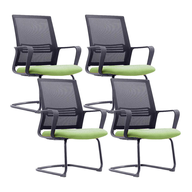 Modern Metal Conference Chair with Mid Back Breathable AirGrid Home Office Chair