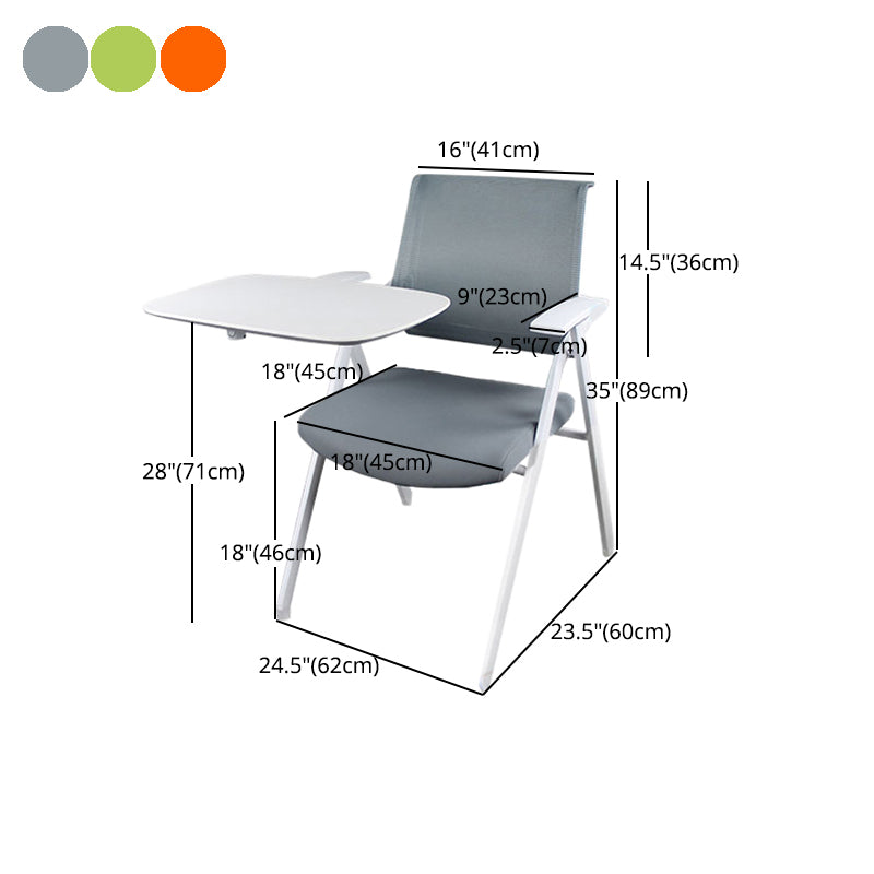 Mesh Mid Back Conference Chair Contemporary Fixed Arms Office Chair for Office