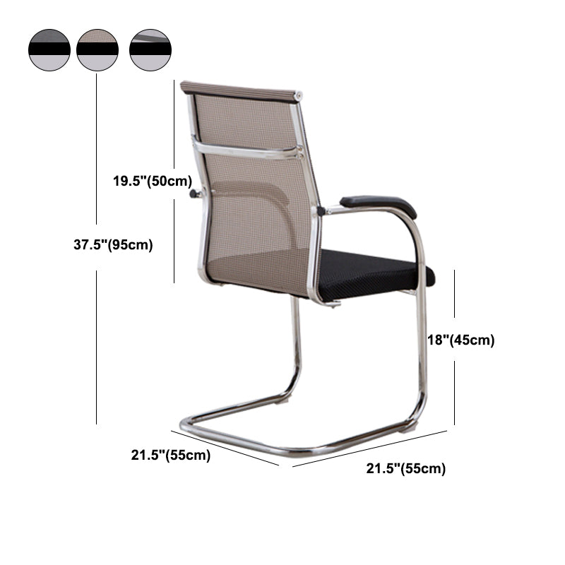 Ergonomic Computer Chair with Metal Frame Microfiber Contemporary Office Chair