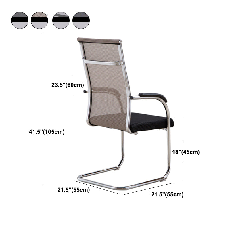 Ergonomic Computer Chair with Metal Frame Microfiber Contemporary Office Chair