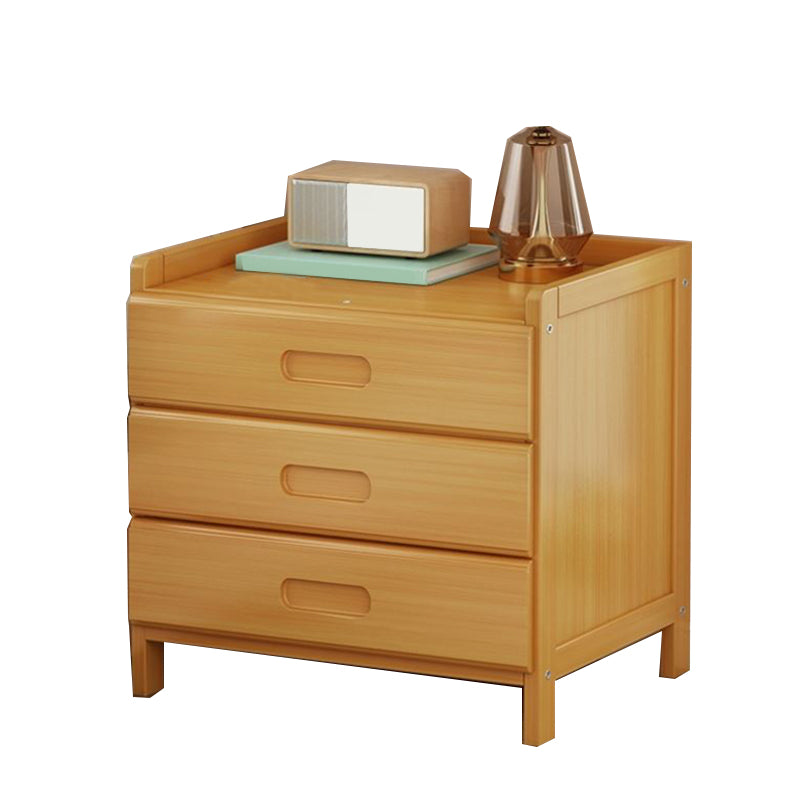 Solid Wood Bed Nightstand Drawer Storage Modern 16 Inch H Night Table with Legs