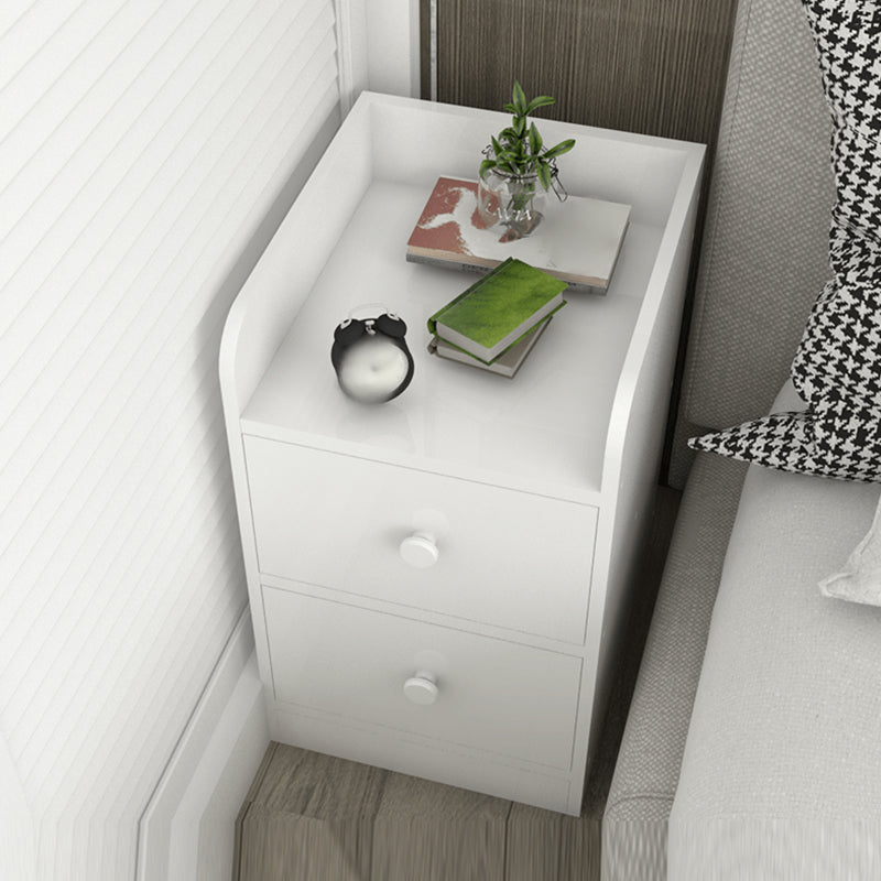 Modern Open Storage Night Table Drawer Storage Imitation Wood Nightstand