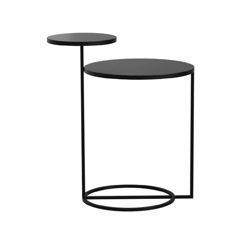 Non-storage Nightstand Modern Round Metal Night Table with Legs