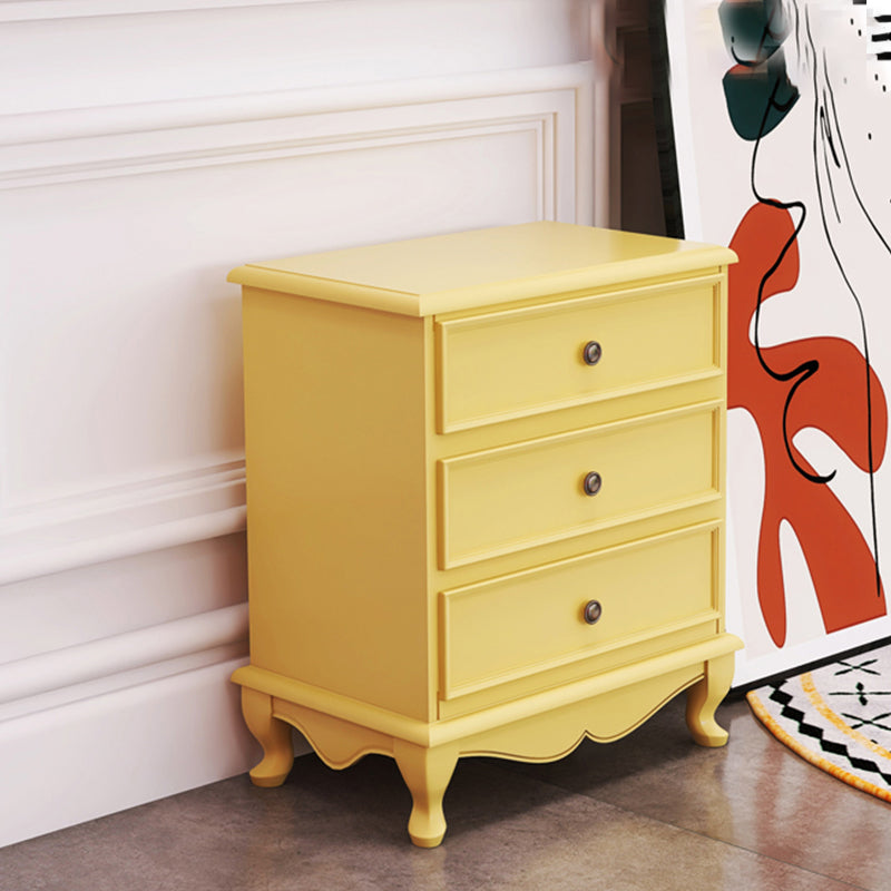 Yellow Lingerie Chest Modern Vertical Storage Chest with Drawers for Bedroom