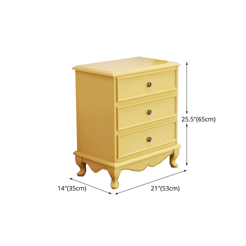 Yellow Lingerie Chest Modern Vertical Storage Chest with Drawers for Bedroom