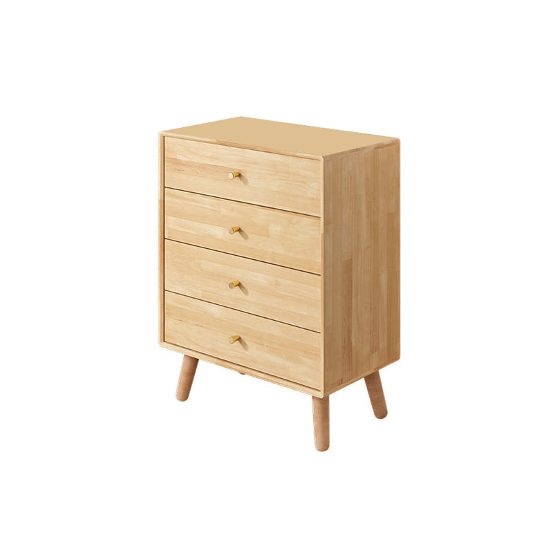 Vertical Wooden Chest Modern Storage Chest with Drawers for Bedroom